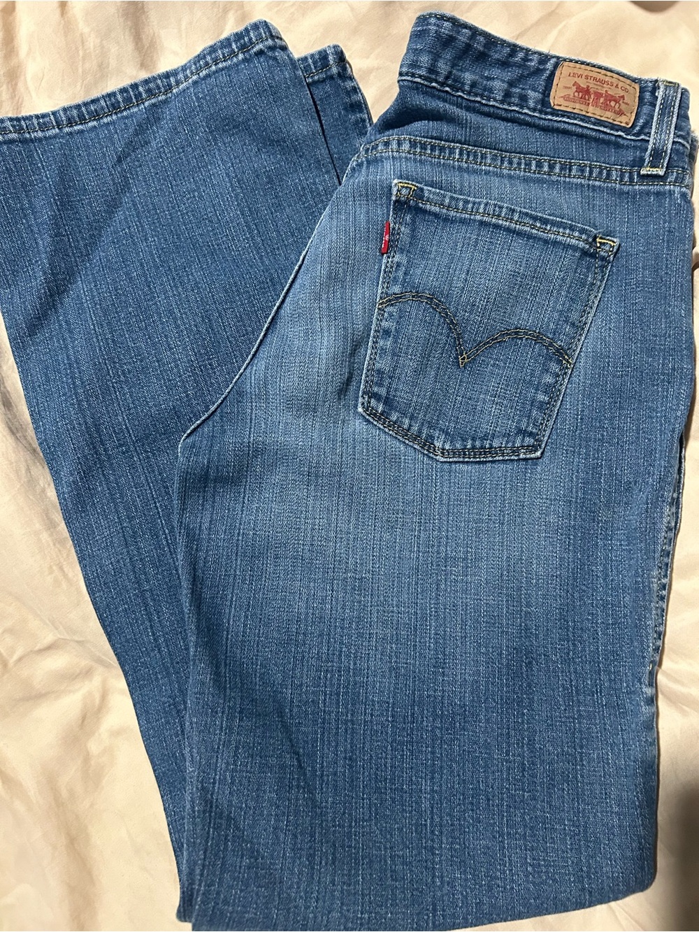LEVI’S Mid Rise 553 and Boot Jeans - Blue Denim short - Picture 4 of 8